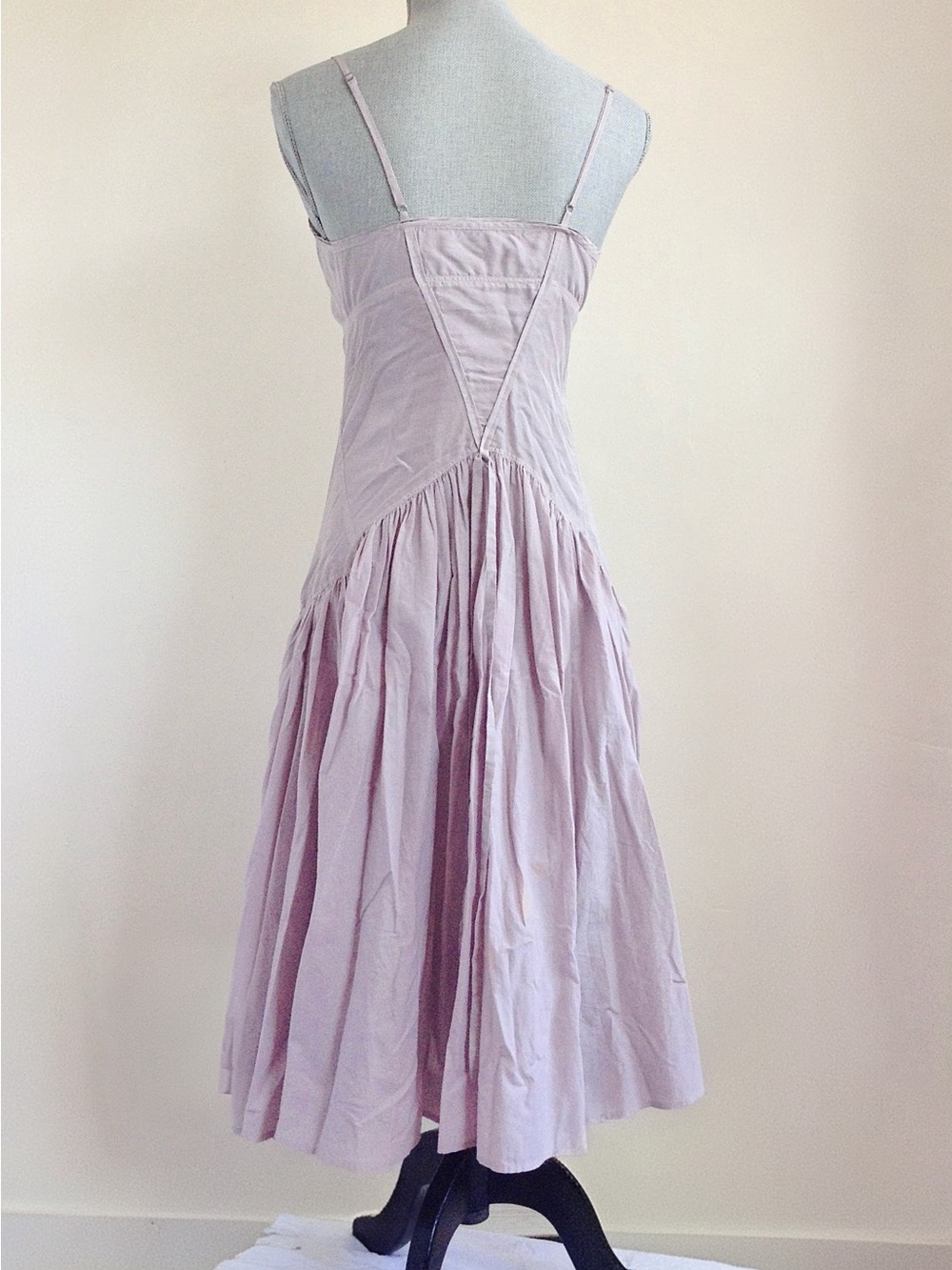 Armani Exchange Archival Lavender Silk Cotton Midi Dress 4 Wedding Guest Summer - Picture 6 of 12